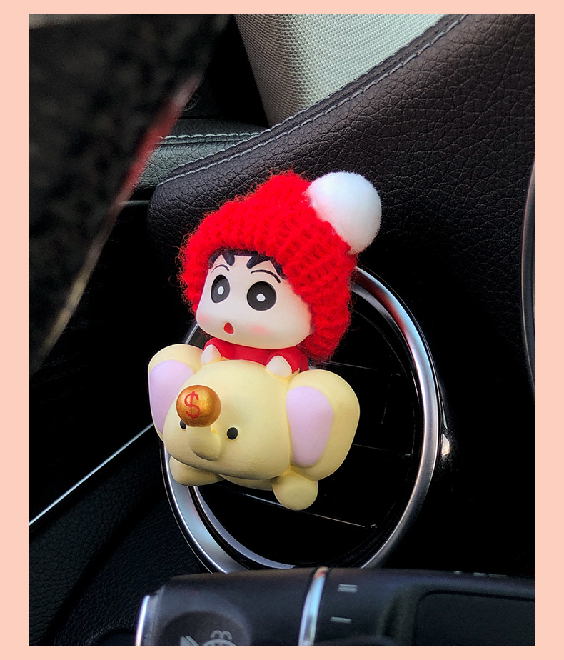 Cute auspicious small new car aromatherapy car air outlet decoration products expansion incense stone car accessories ornaments wholesale
