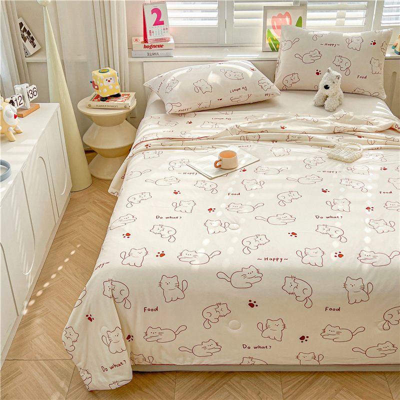 A級ベビー・マタニティグレード大豆繊維ニット綿夏用掛け布団、洗濯機で洗える夏用子供用薄掛け布団、ギフト用エアコン掛け布団