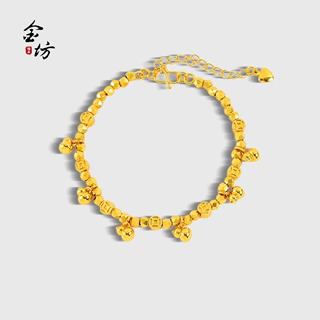 黄铜镀金铜钱葫芦碎金手链女久不掉色新中式手链高性价比现货批发
