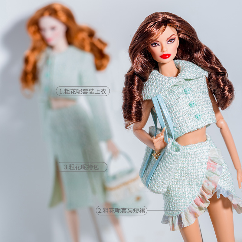アイランドホリデーファッションスーパーモデルガールズトレンディなおもちゃ人形ドレスアップ衣類アクセサリーデニムppパパFR着用可能|undefined