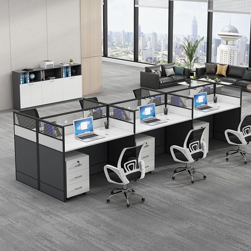 Office Desk and Chair Set, Workstation Desk, Staff Desk, Single-Person, 4-Person, Multi-Person, Partitioned Computer Desk and Chair Set, Cubicle Office Desk and Chair Set, Workstation Desk, Staff Desk, Single-Person, 4-Person, Multi-Person, Partitioned Computer Desk and Chair Set, Cubicle