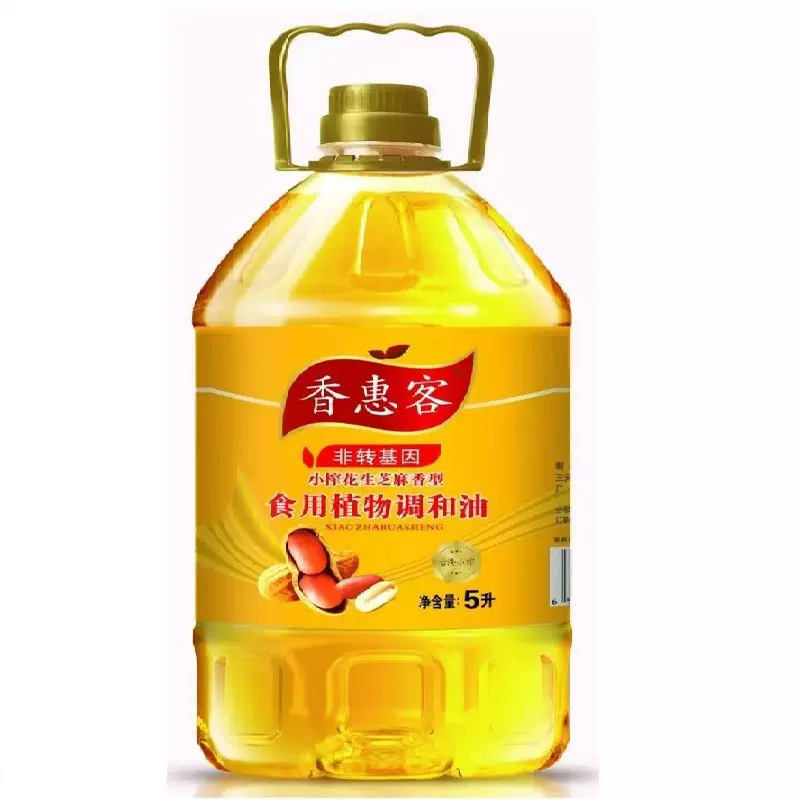 香惠客食用植物调和油5L物理压榨小榨芝麻花生香批发