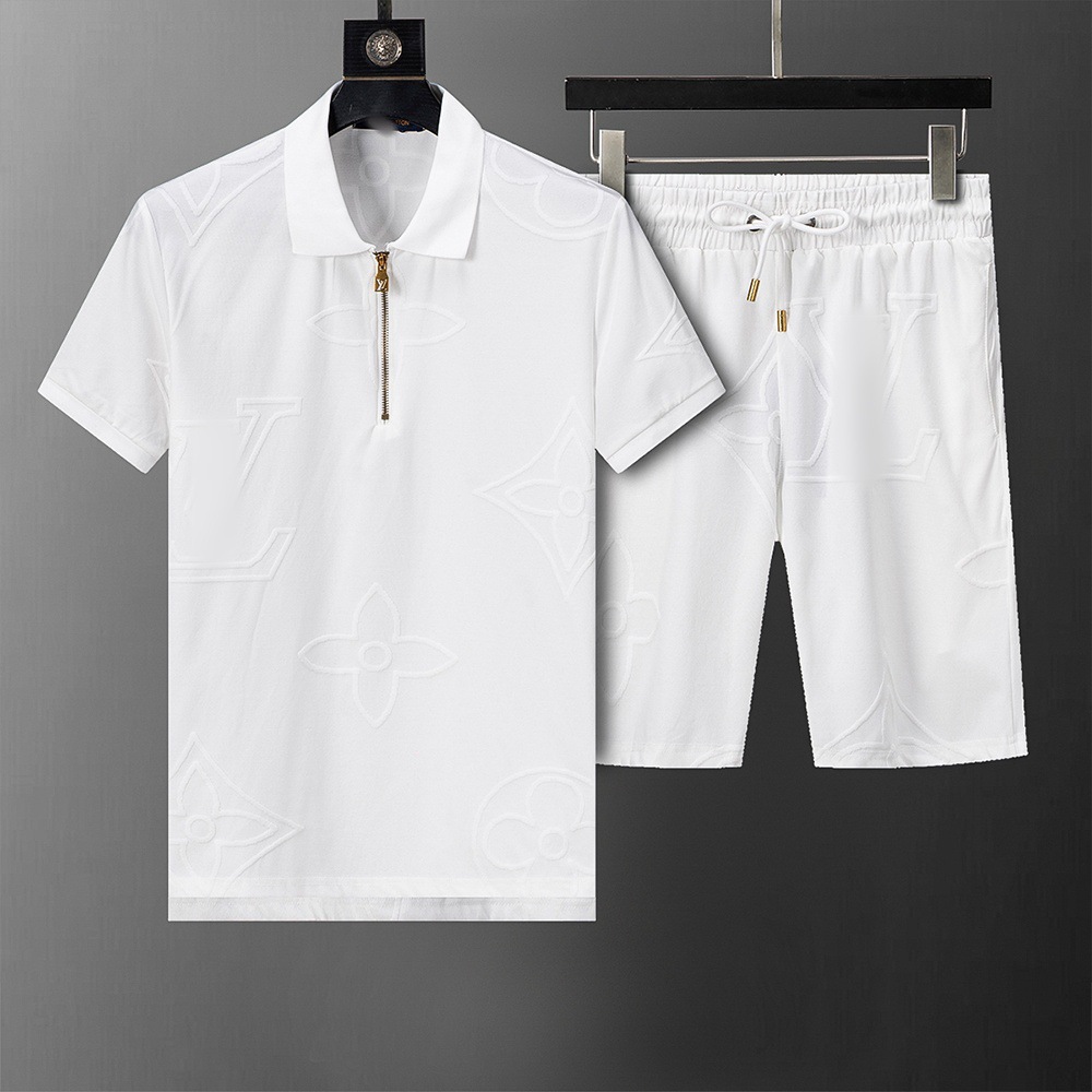 Top Edition) G polo con solapa de manga corta conjunto de moda versátil impresión clásica de estilo masculino y femenino de alta calidad