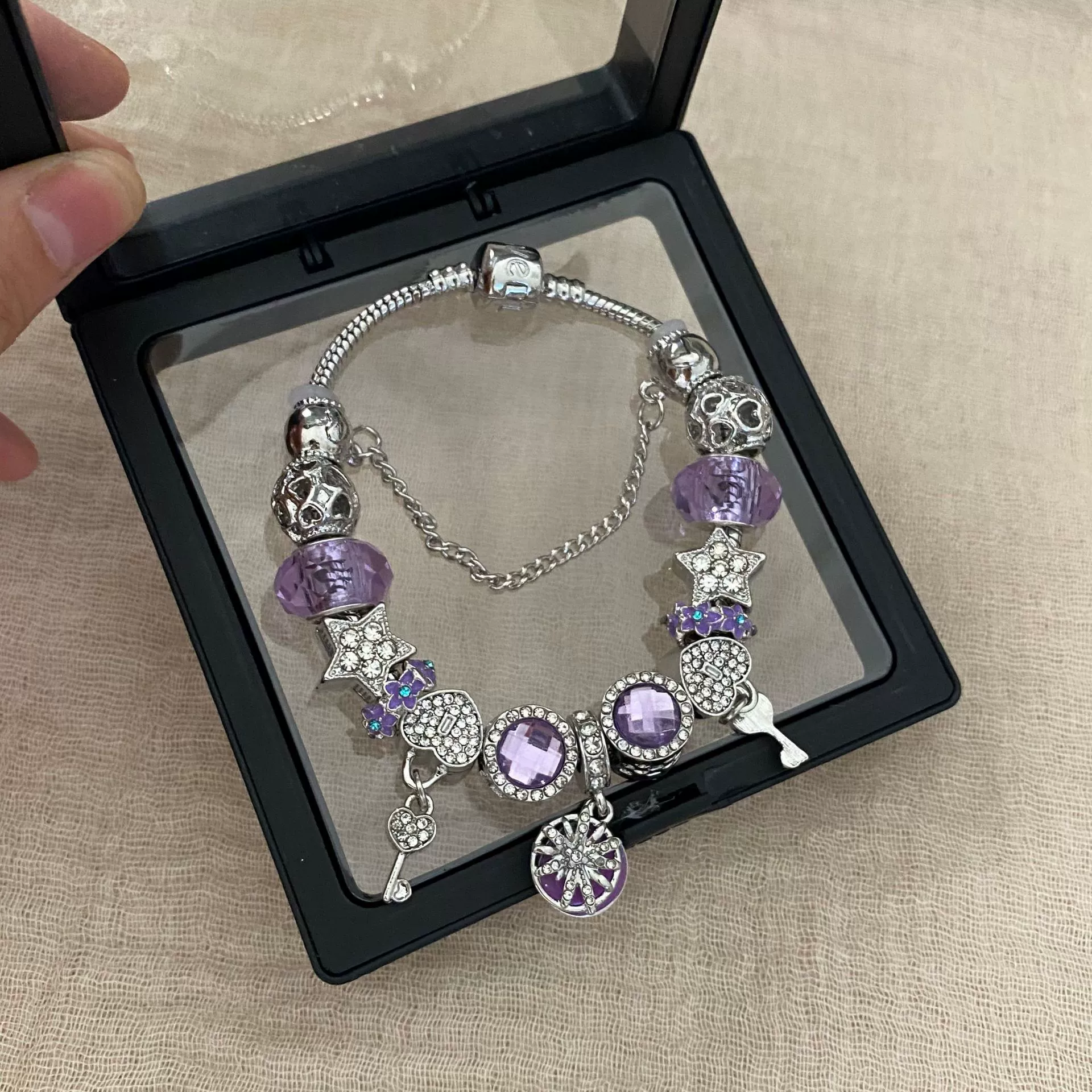 Подвеска с аметистом, бисер bracelet, ювелирные изделия, стиль light luxury