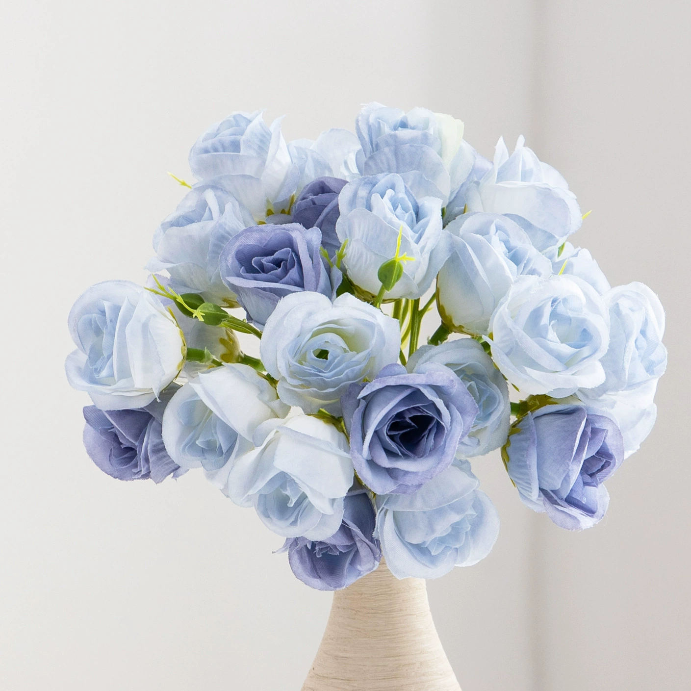 27 крошёного льда синий ручной болт Posite Подарок на День Святого Валентина Симуляция головки цветка букет DIY искусственные розы декоративные