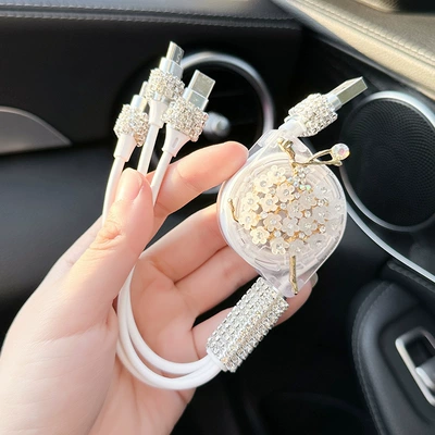 to Three Multi-Function Telescopic Three-In-One – Mobil şarj cihazları - elegant-ballet-charging-cable-telescopic-three-in-one