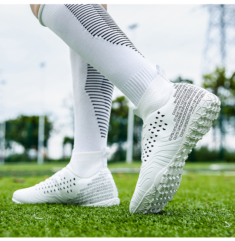 Fußball in der Größe 4748 mit hohem Schaft für Jungen und Mädchen AG mit langen, mit Spikes versehenen Lederfüßen für Sportschuhe für Teenager und Studenten_voghion.com