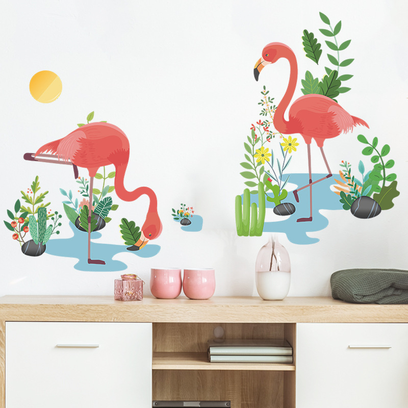 Neue Mode Einfache Flamingo Wandaufkleber display picture 5