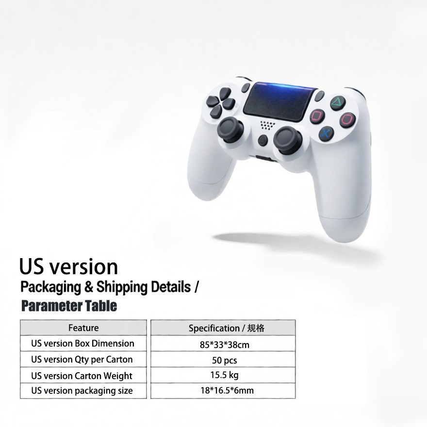 Gamepad p4 versión estadounidense gamepad inalámbrico Bluetooth P4 de vibración dual versión europea gamepad inalámbrico Bluetooth P4