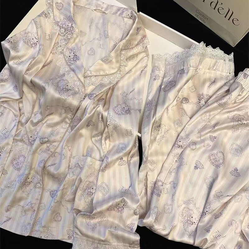 インス風かわいいハローキティパジャマ女性用春秋長袖ズボンは家の服の外でも着用可能学生スーツ|undefined