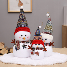 圣诞节装饰品圣诞雪人娃娃老人公仔堆头桌面摆件商场橱窗场景晶柏