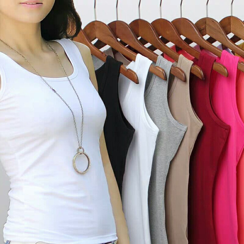Women's thin Korean-style camisole for spring and summer—perfect as an innerwear piece, sexy, versatile, and ideal for students. Tight-fitting, slimming bottoming shirt for layering—also serves as underwear.