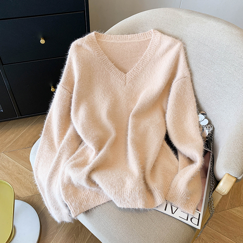 实拍 高级感慵懒软糯针织衫毛衣蕾丝衫针织短裤时尚套装