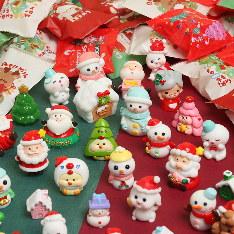 発光小動物クリスマスブラインドバッグ模擬食品おもちゃ DIY カメペアミニトレンディなブラインドボックス装飾品|undefined
