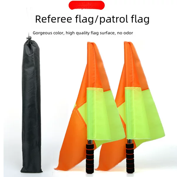 Football training patrol flag command linesman flag command signal flag football referee tool self-produced and sold