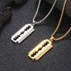 Accessory hip-hop style, blade from pearl, necklace stainless steel