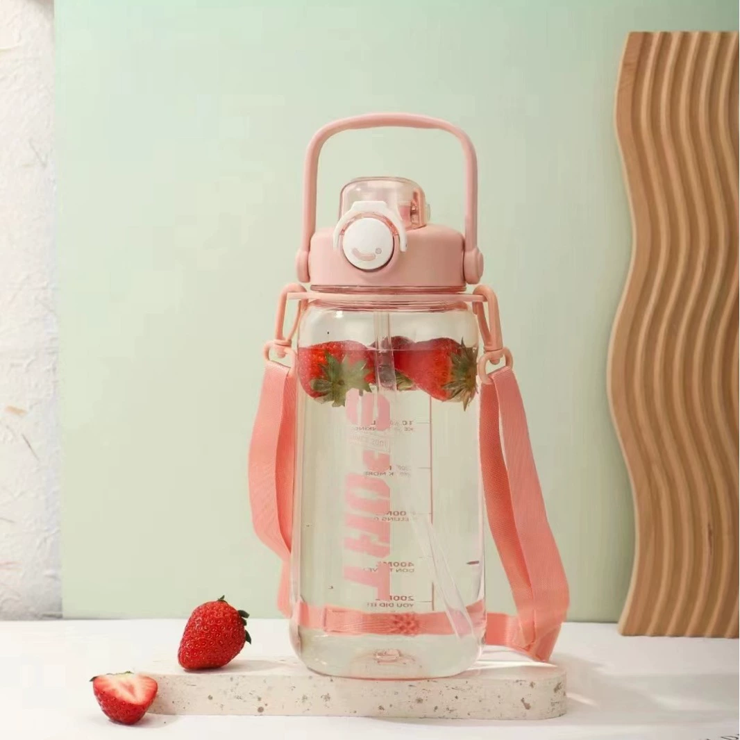 匡迪 Plastic capacious tea cup for traveling for water, straw, teapot, PC-plastic, material