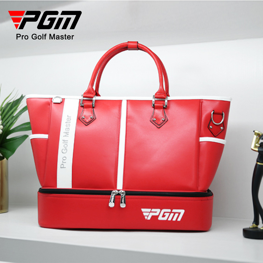Túi đựng quần áo golf PGM chống nước siêu nhẹ có ngăn giày riêng 41×25×34 cm — YWB040-màu đỏ, YWB040-màu hồng, YWB040-màu đỏ hoa hồng, YWB040-màu xanh lá cây