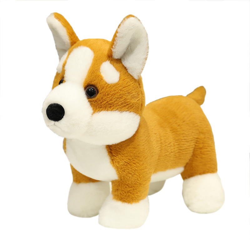 Muñecas de peluche de corgi, muñecas de tela, muñecas de almohada para perros, adornos para regalos del día de los niños