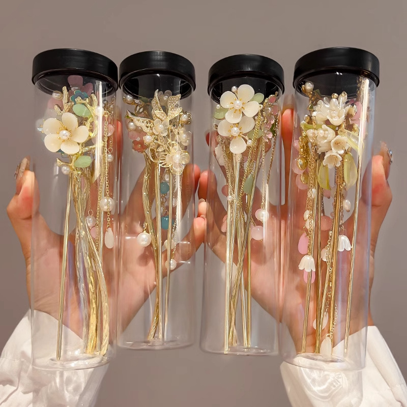 Horquilla de sándalo de imitación de estilo antiguo, nuevo estilo chino, sentido de alta gama, cheongsam, horquilla, falda de cara de caballo, horquilla de madera, tocado de horquilla de Hanfu