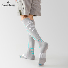 Sport'sHouse men's high-top thickened warm wool ski socks towel bottom sports socks