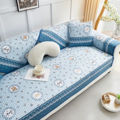 新製品 Fuguang ジン綿ソファクッション、オールシーズンユニバーサル、ワンピース滑り止めソファユニバーサルカバー、小さな新鮮なソファカバー