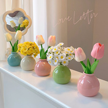 ins风装饰摆件办公室桌面居家房间装饰卧室客厅电视柜小花瓶批发