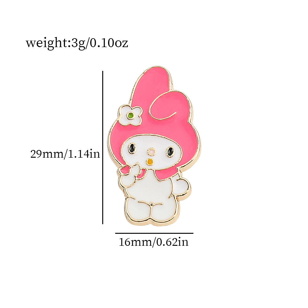 Venta caliente cien Sanrio serie de metal broche de dibujos animados coolomi Yugui perro KT gato todo-fósforo de moda insignia