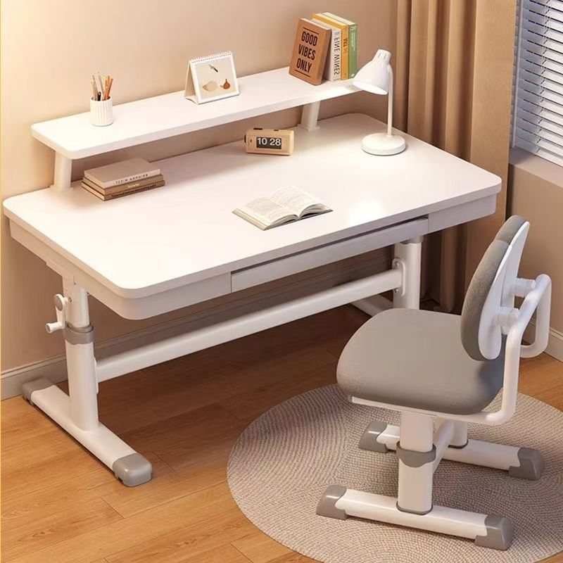 2025 New Kidsren's Study Table Primary School Student Desk Home Adjustable Writing Desk and Chair Set Special Solid Wood Table