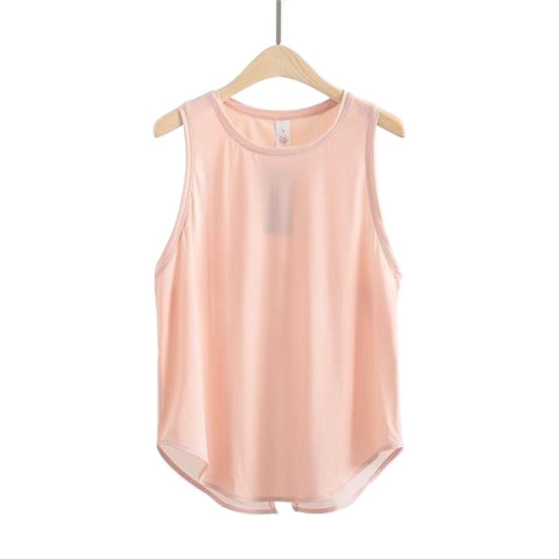 (2개) 스포츠 탑 오리지널 요가 의류 조끼 여성의 느슨한 외주 피트니스 신속 건조 민소매 블라우스 여름 얇은 빠른 머리