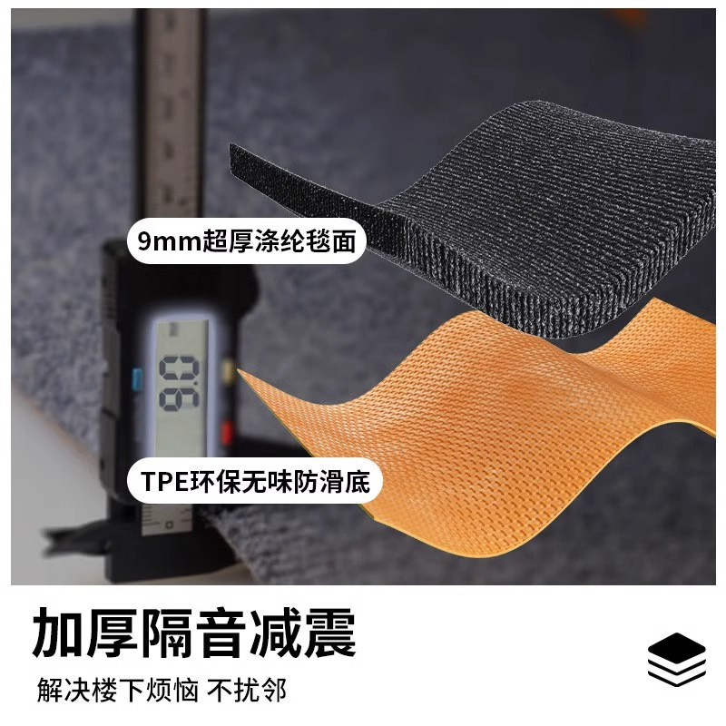 Alfombra absorbente de sonido engrosada en el dormitorio, toda la casa, piso completo, aislamiento acústico, batería, cinta de correr, alfombra absorbente de sonido silenciosa