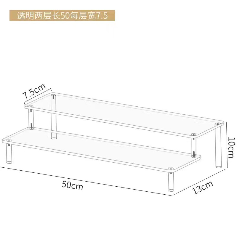 Acrílico de tres capas hechas a mano muñeca burbuja Matt Doll Jasmine cosméticos trapezoidal cartera joyería soporte de exhibición