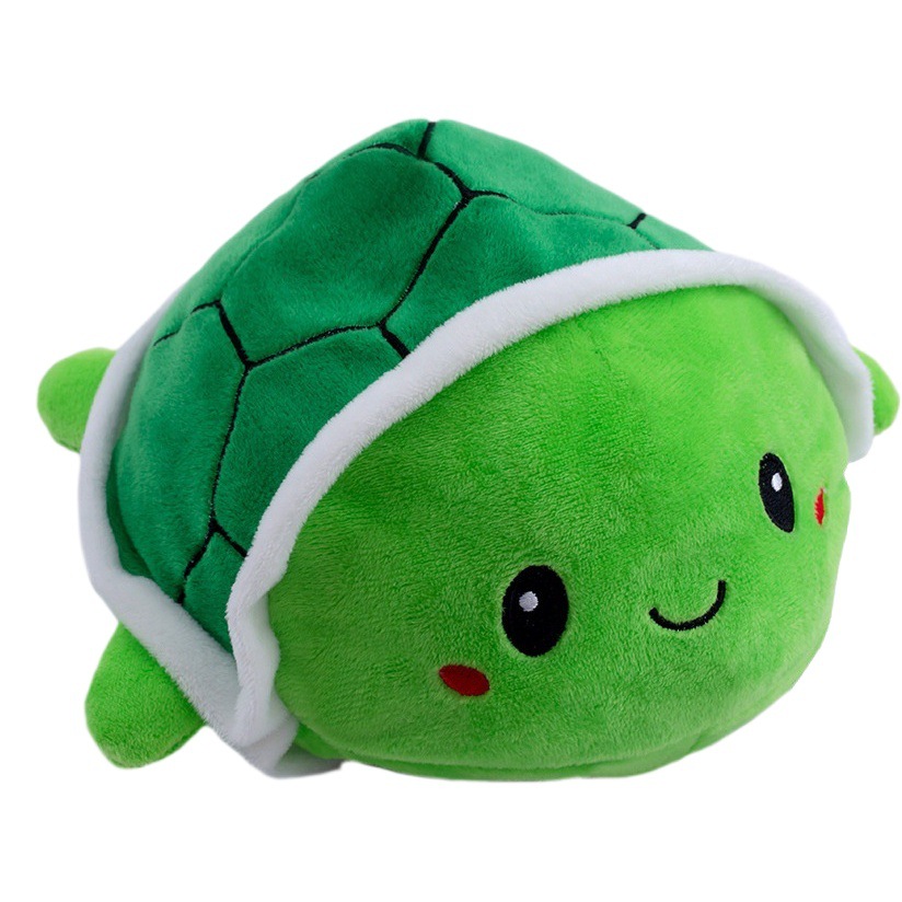 Peluche de Tortuga Reversible Colorido con Expresiones de Doble Cara, Muñeco Reversible al por Mayor image 1