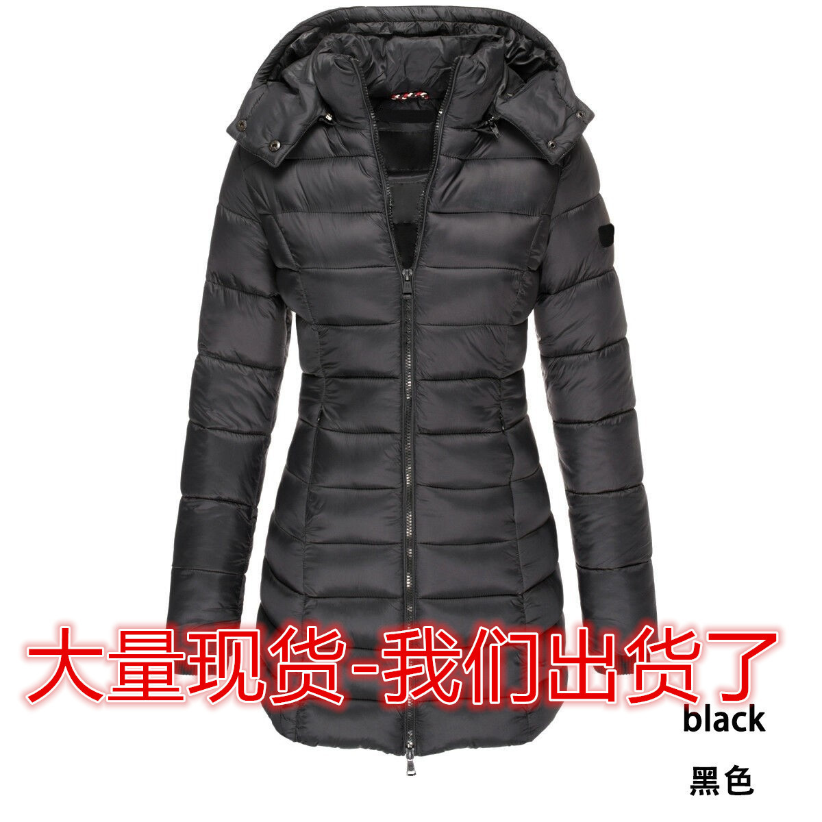 새로운 겨울 한국 스타일 새로운 여성 코튼 코트 여성의 중간 길이 슬림 핏 코튼 코트 따뜻한 다운 코튼 코트