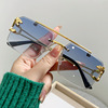 Fashionable square sunglasses, glasses, 2023 collection