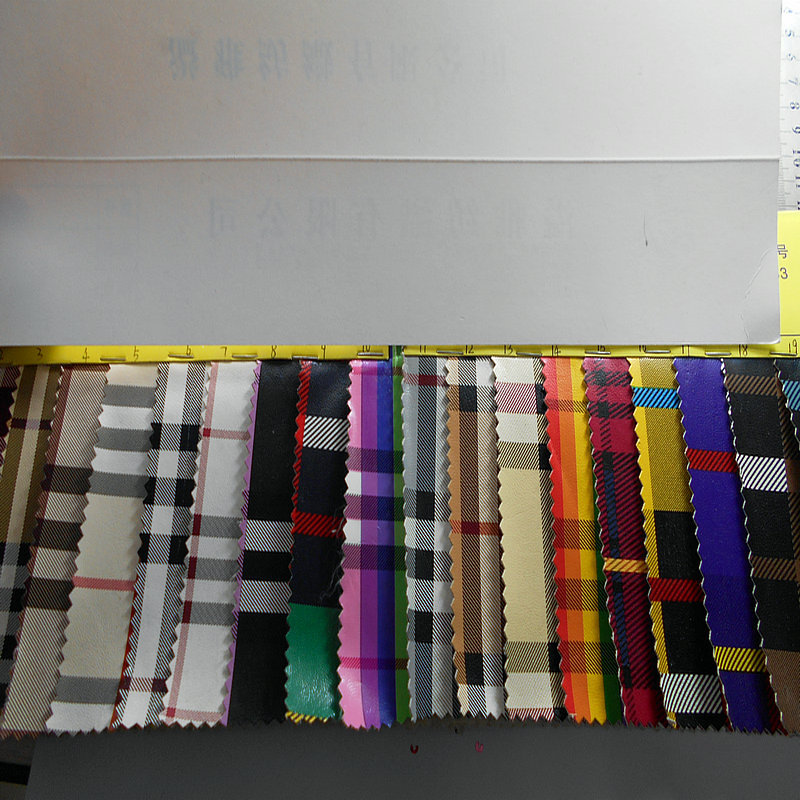 柔软PU环保皮革 印花舒格兰方格 千鸟格 格仔服装革柔软羊纹面料