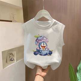 外贸批发韩系女童短袖上衣夏季儿童T恤宽松慵懒风外出百搭夏装
