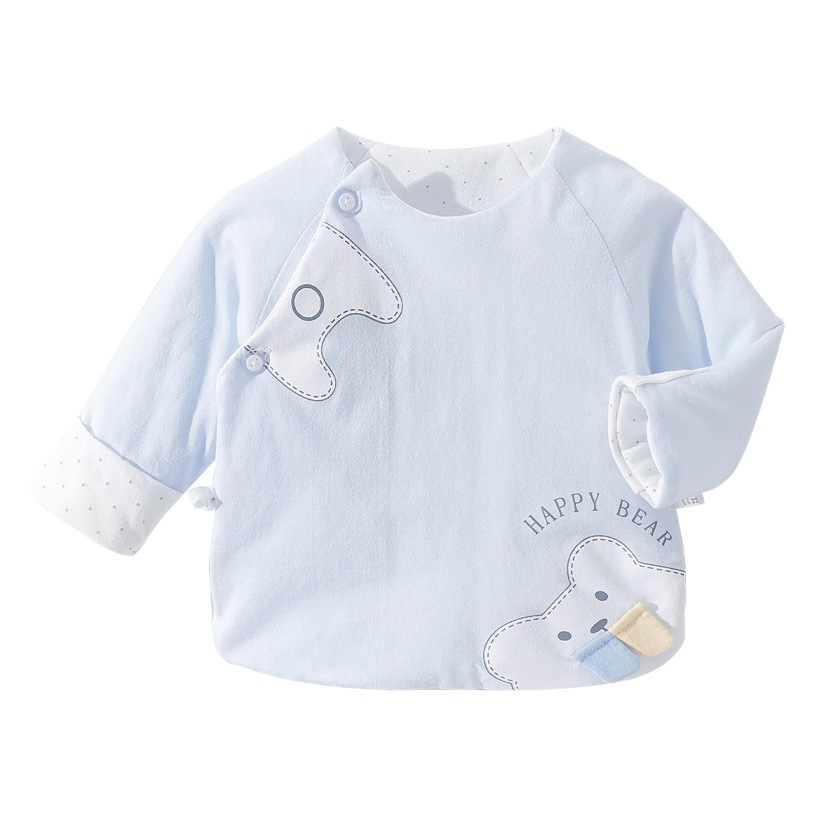 Lucky Bear Half-Back Jacket Winter Newborn Baby Clothes Autumn and Winter Baby Newborn Padded Top Warm Winter Clothing