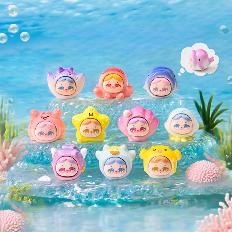 Cartoon Creative Ocean Cute Doll Small Commodity Popular Cute DIY Resin Jewelry Accessories Car Ornaments Ins