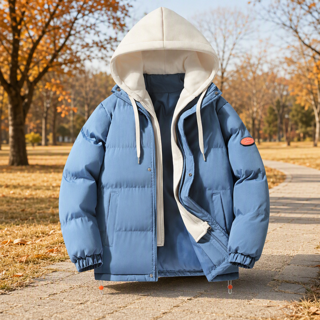 Men's autumn and winter cotton-padded jacket, Korean-style trendy versatile outerwear, thickened for warmth and cold protection