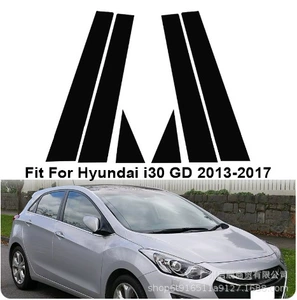 Hyundai i30 Elantra Avant Hatchback 2015-2023 parlaq qara orta dirək stikeri