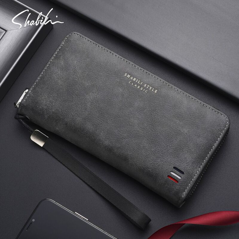 Sapele Cross-Border 2026 New Men's Wallet with Multiple Card Slots, Long Wallet, Large Capacity Clutch Bag, Mobile Phone Bag