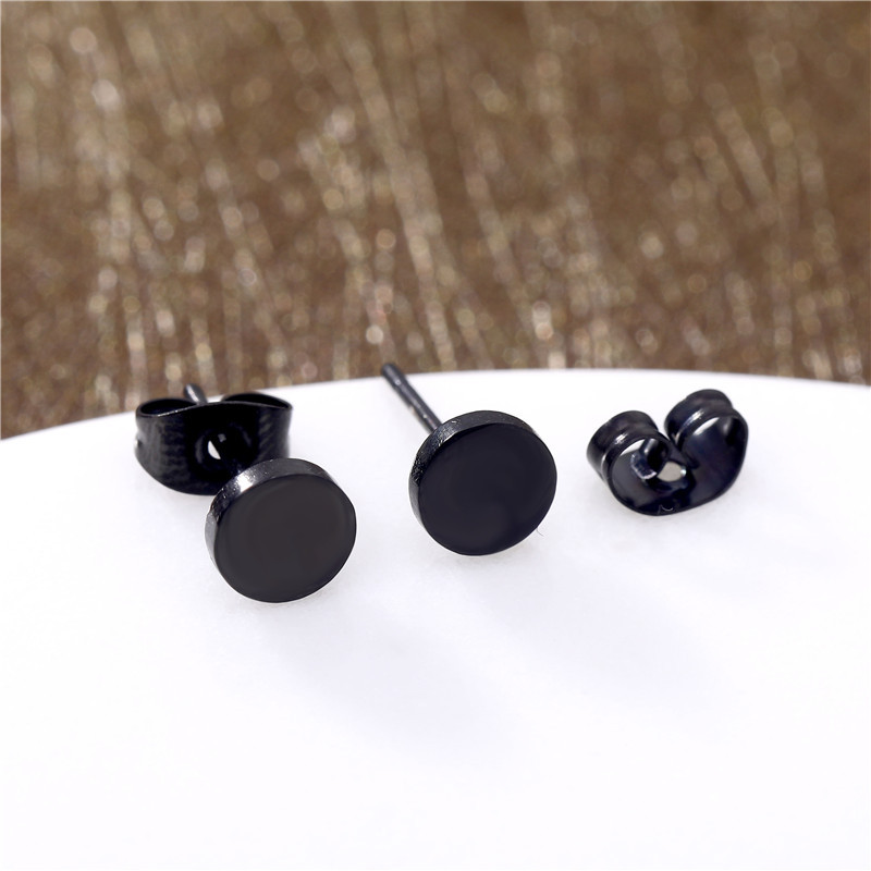 1 Piece Simple Style Geometric Round Plating Stainless Steel Ear Studs display picture 2