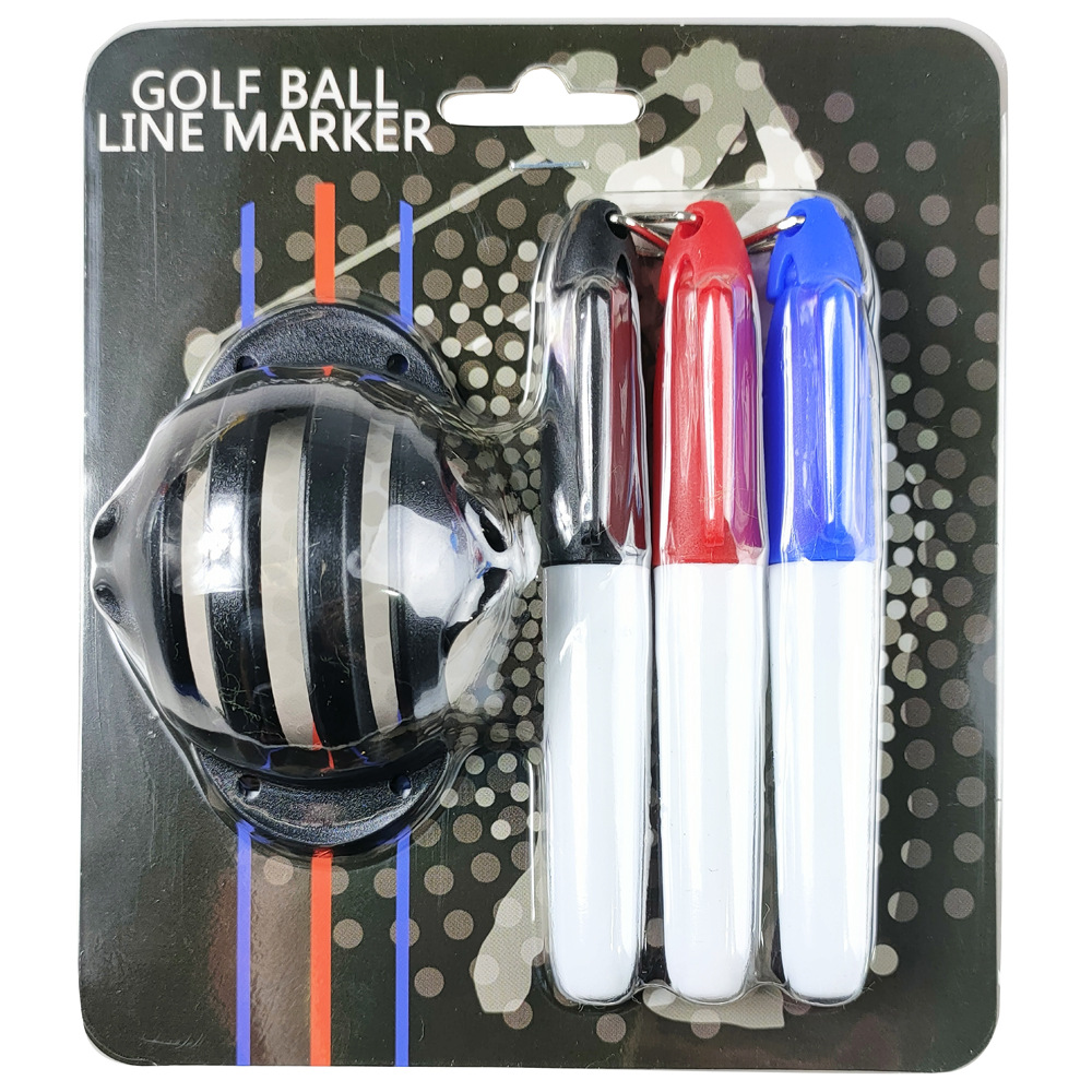 Golf herramienta de trazado pluma de dibujo de tres líneas Scriber marcador aceitoso accesorios de golf suministros