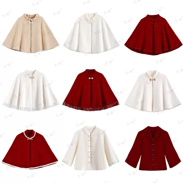 Spring and Autumn Mink Velvet High-end Tassel Cheongsam Short Cardigan Shawl Solid Color Bridal Wedding Knitted Cape Coat Women