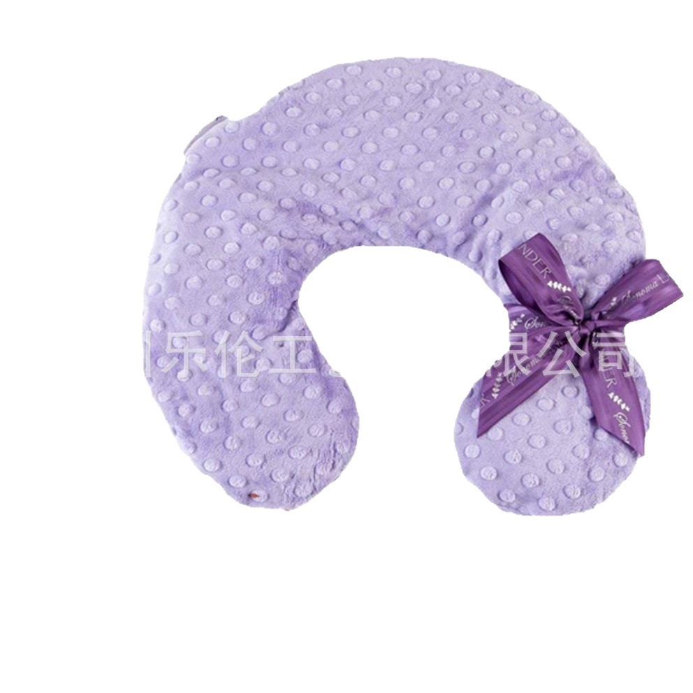 Personalizada explosión personalizada microondas calentamiento animal en forma de U almohada de cuello almohada perro oso cerdo almohada de gravedad piedra de arroz lavanda