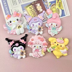 動物音楽パーティー樹脂アクセサリー手作りdiyクリームヘアピンヘアアクセサリー携帯ケース靴バックルアクセサリー卸売
