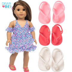 New 18-inch American girl doll sandals with interchangeable parts, dress-up doll shoes, BJD doll shoes