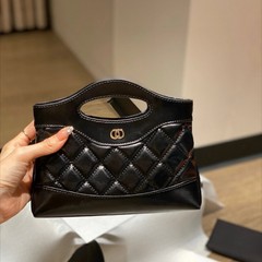 小香風24s横版オイルワックス羊皮31bag nanoチェーン斜めがけバッグ2024小廃バッグ菱格バッグ