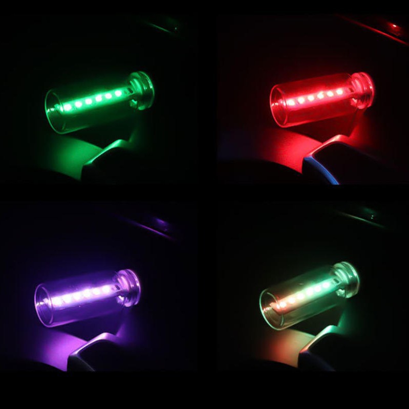 Luz de noche USB colorido esmerilado transparente de siete colores de automóviles de luz de atmósfera de inducción de luz transfronteriza